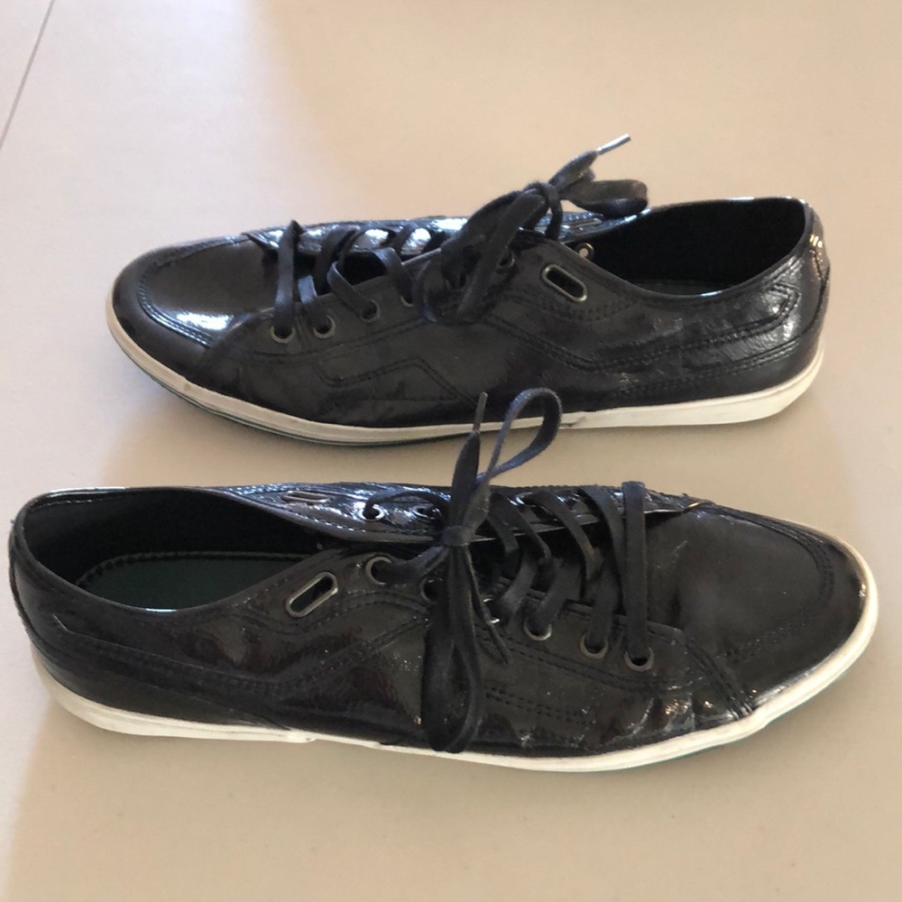 Mens Zara black lace up sneakers - Picture 1 of 5